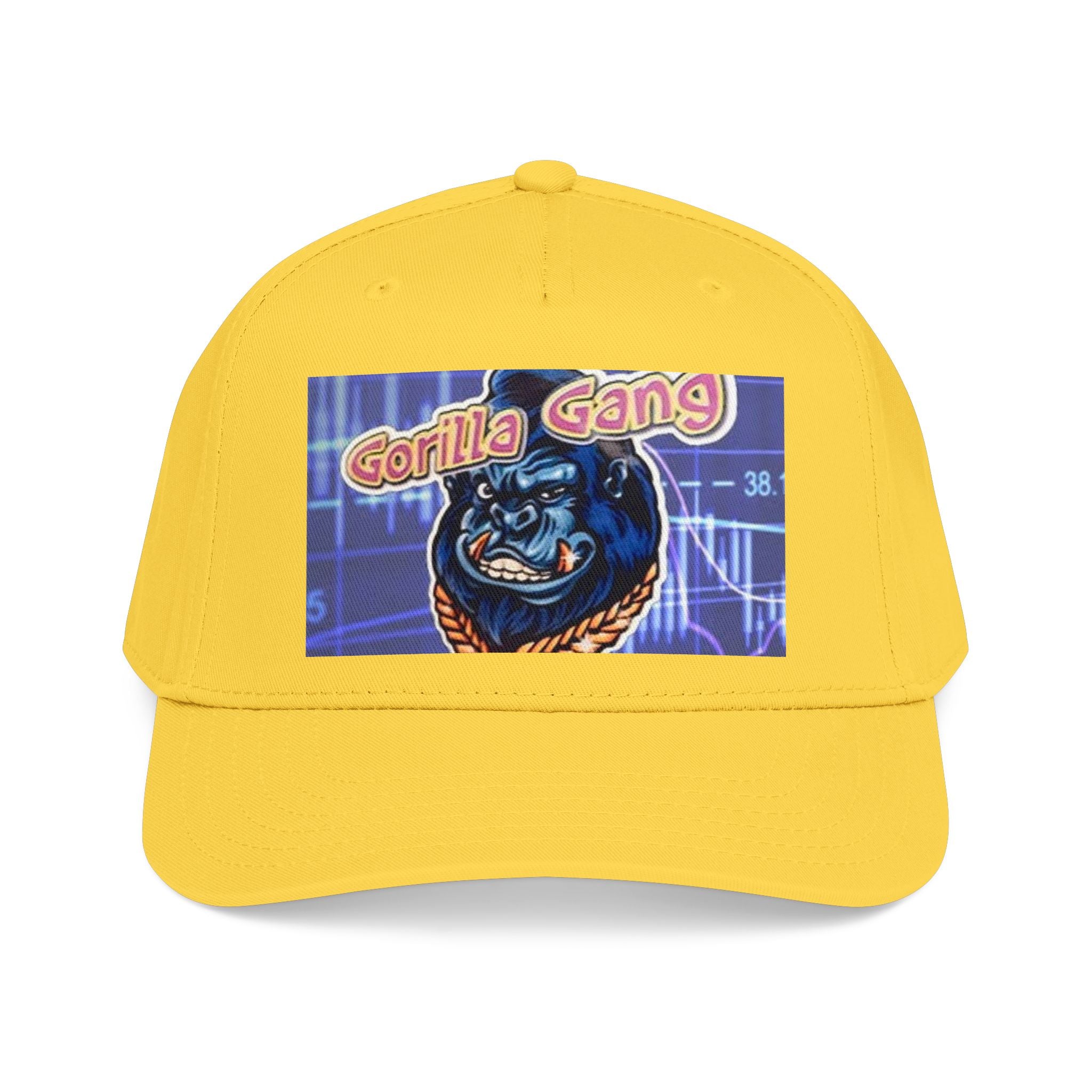 Gorilla Gang Trucker Cap — Retro Stock Market Ape Graphic Baseball Hat