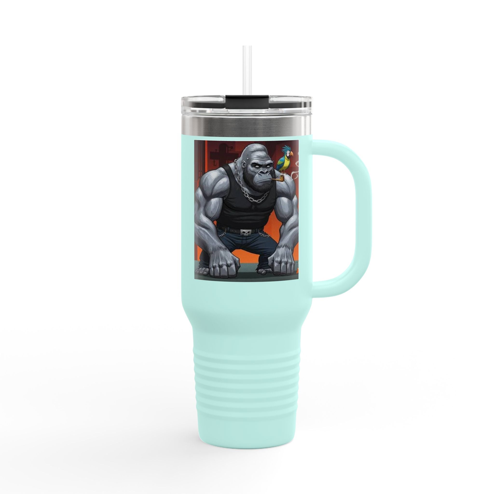 40oz Insulated Travel Mug — Tough Gorilla Graphic Thermal Tumbler