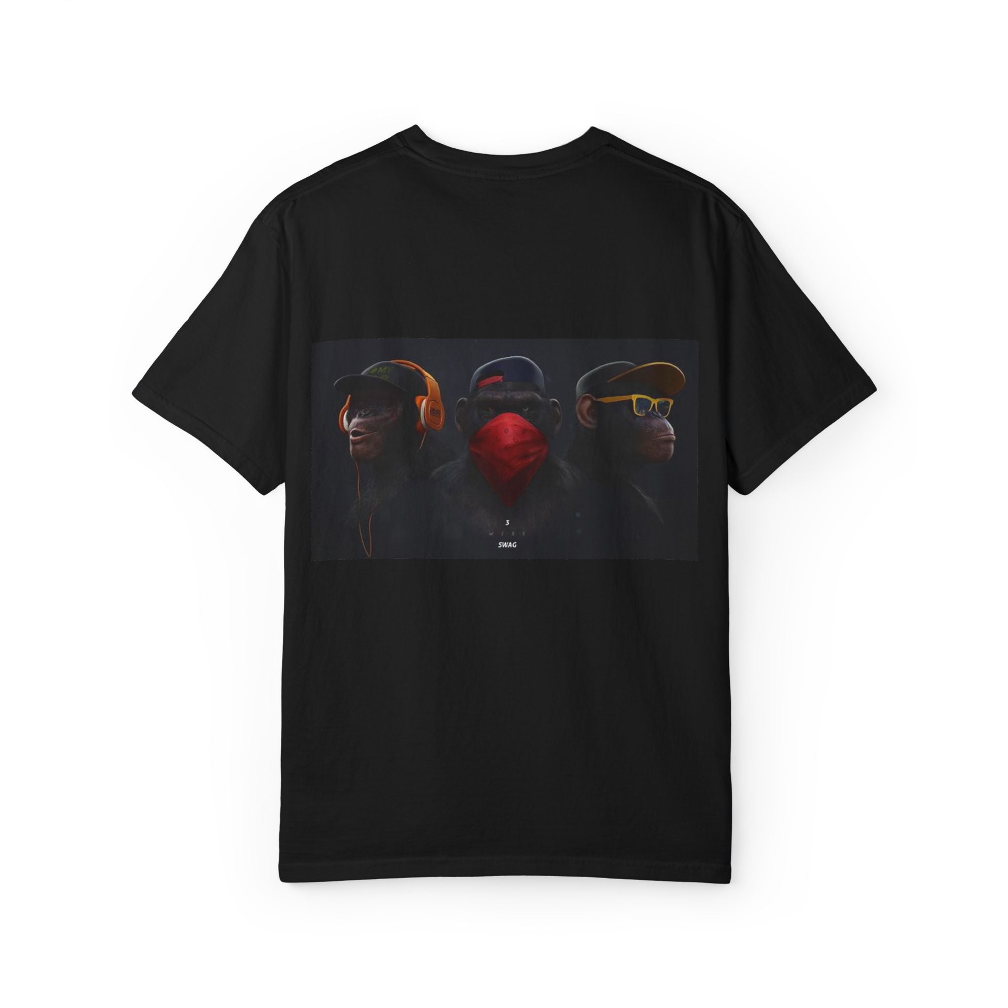 Triple Monkey Portrait T-Shirt — Stylish Primate Graphic Tee