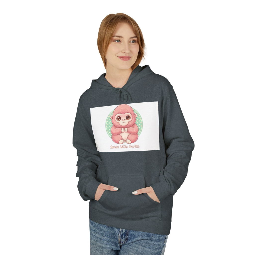 Cute Pink Gorilla Hoodie — "Gorilla Gang" Graphic Pullover