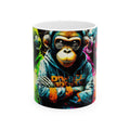 Colorful Street Art Monkey Ceramic Mug (11oz/15oz)