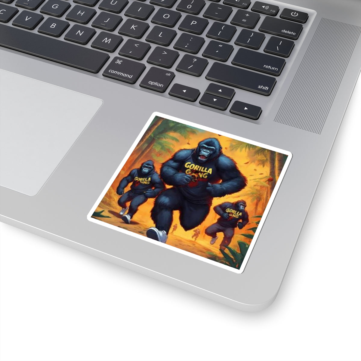 Gorilla Gang Kiss-Cut Sticker — Bold Jungle Ape Crew Decal