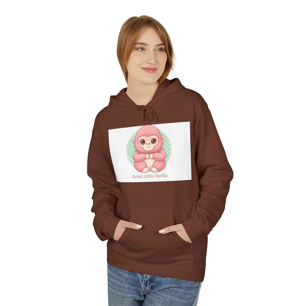 Cute Pink Gorilla Hoodie — "Gorilla Gang" Graphic Pullover