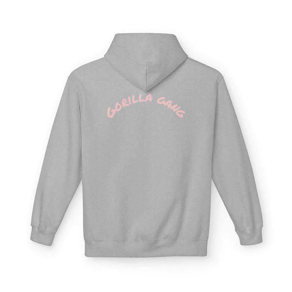 Cute Pink Gorilla Hoodie — "Gorilla Gang" Graphic Pullover