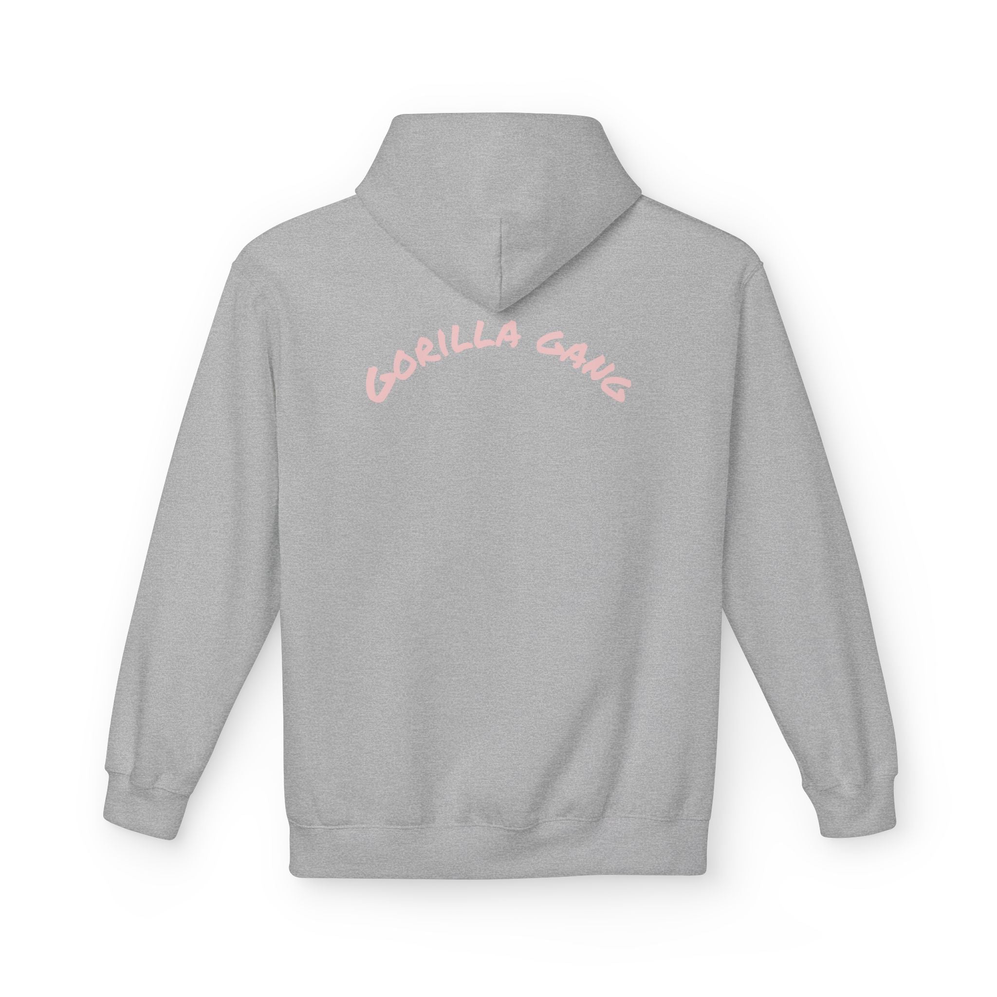 Cute Pink Gorilla Hoodie — "Gorilla Gang" Graphic Pullover