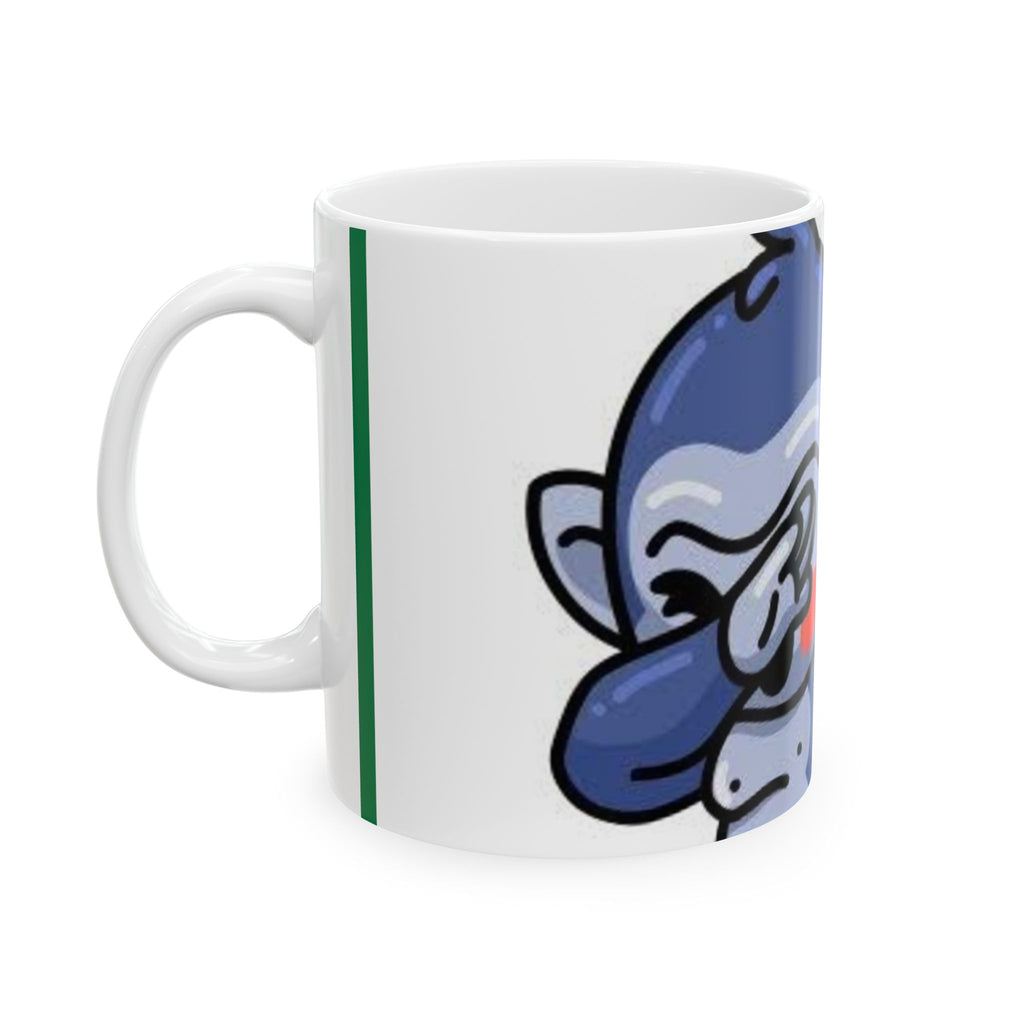 Dabbing Blue Gorilla Ceramic Mug – Funny Cute Ape Coffee Cup (11oz, 15oz)