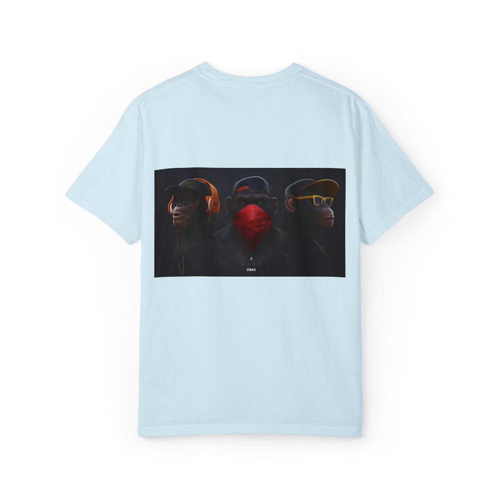 Triple Monkey Portrait T-Shirt — Stylish Primate Graphic Tee