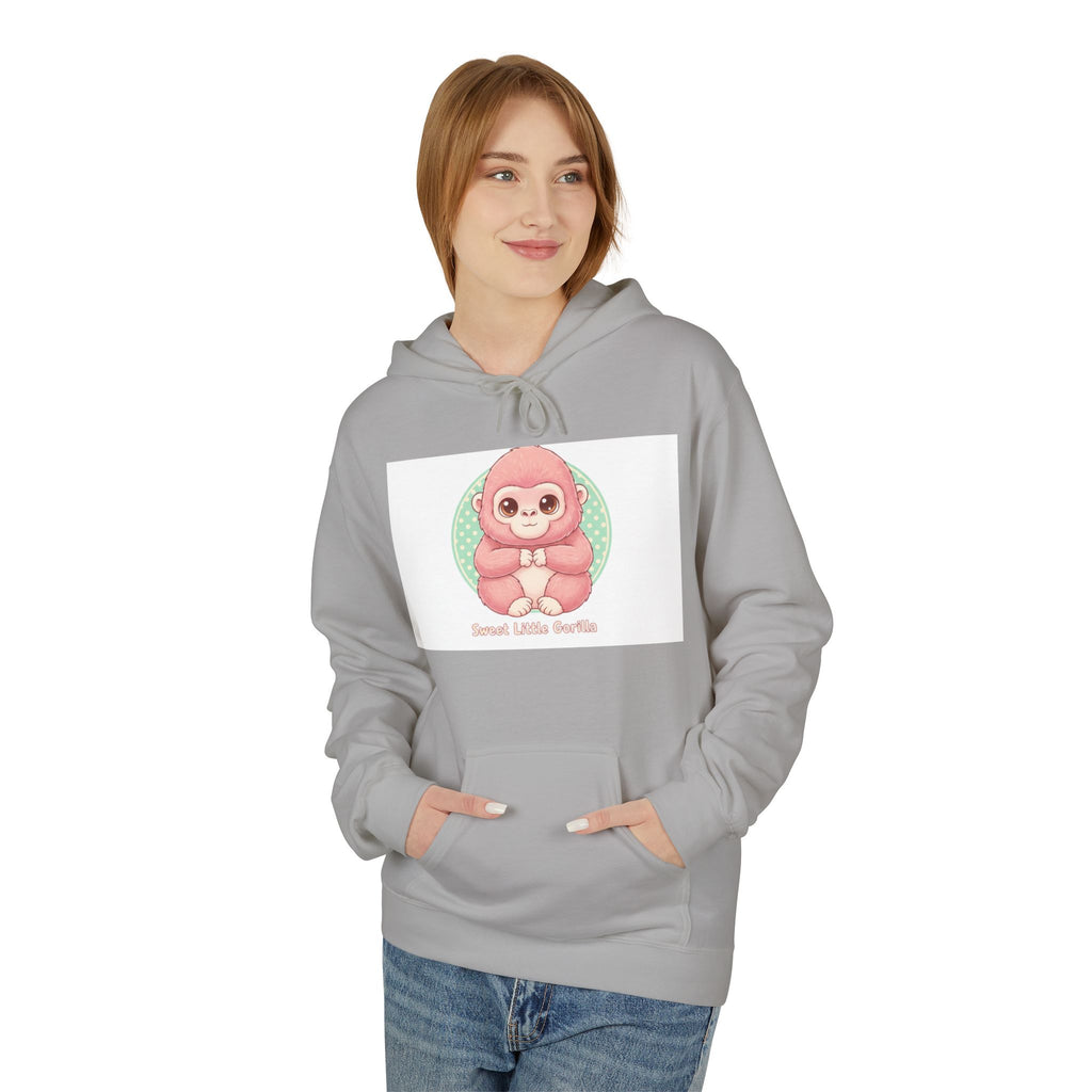 Cute Pink Gorilla Hoodie — "Gorilla Gang" Graphic Pullover