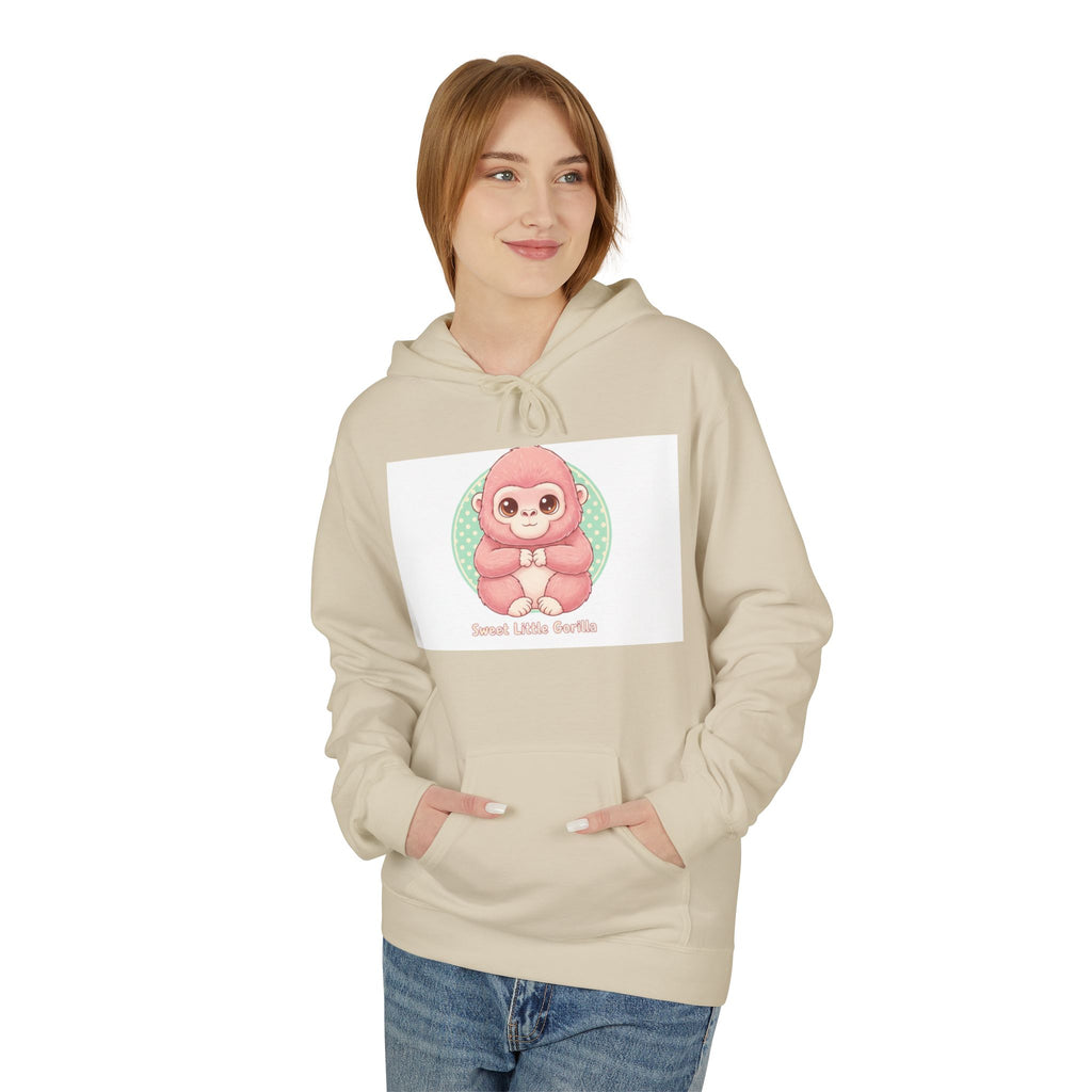 Cute Pink Gorilla Hoodie — "Gorilla Gang" Graphic Pullover