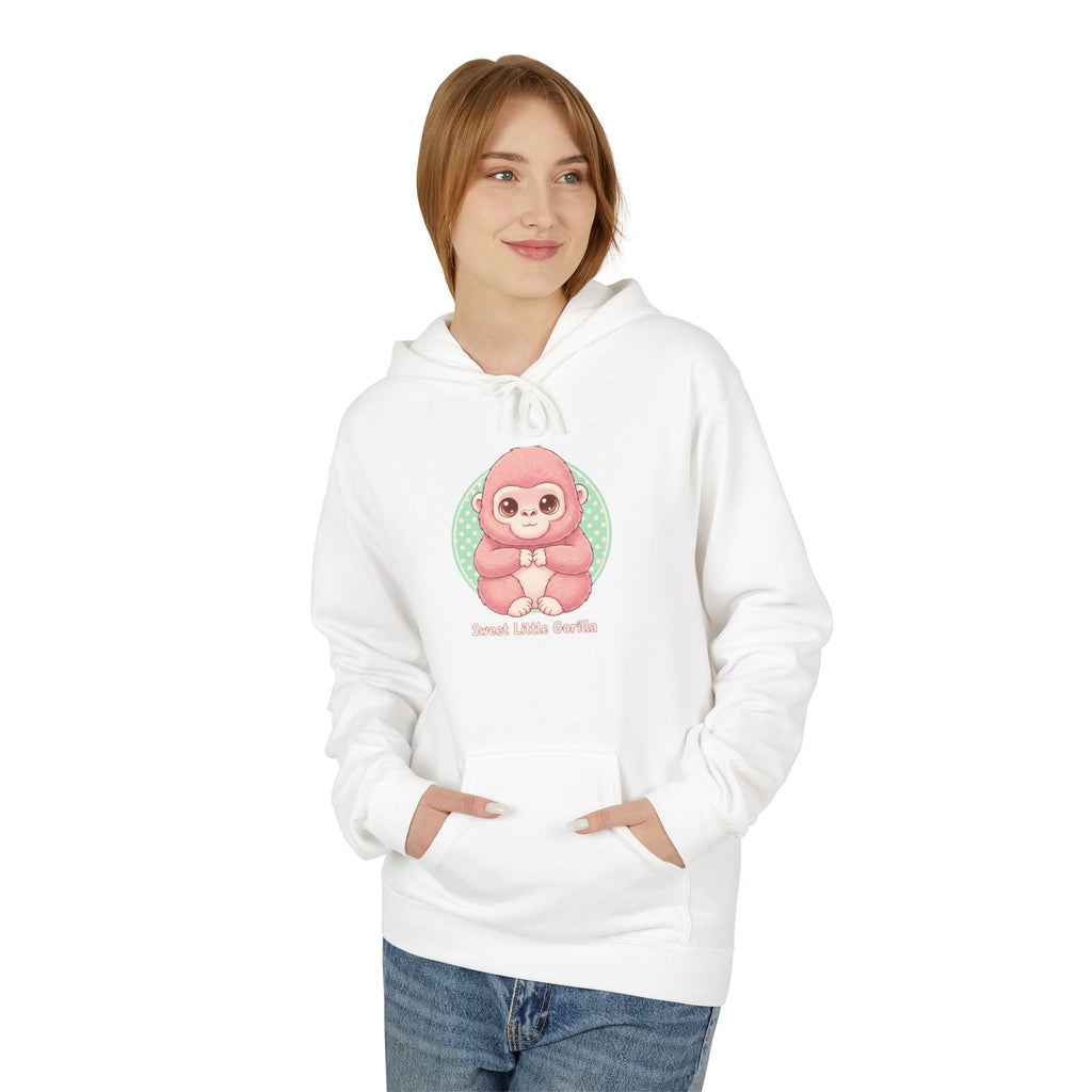 Cute Pink Gorilla Hoodie — "Gorilla Gang" Graphic Pullover