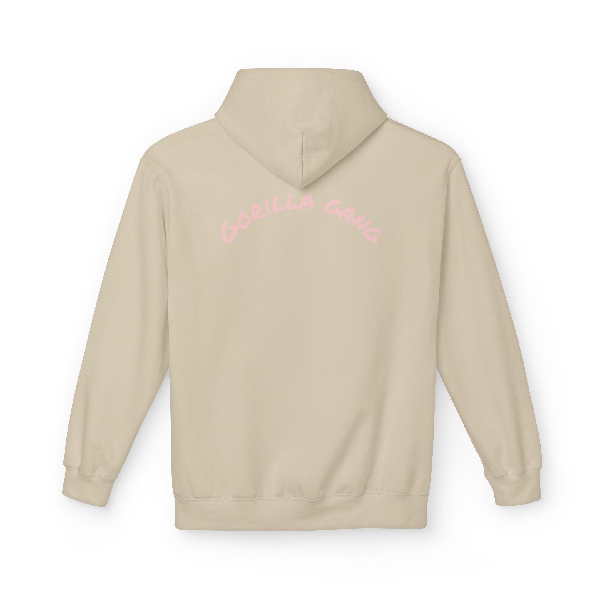 Cute Pink Gorilla Hoodie — "Gorilla Gang" Graphic Pullover