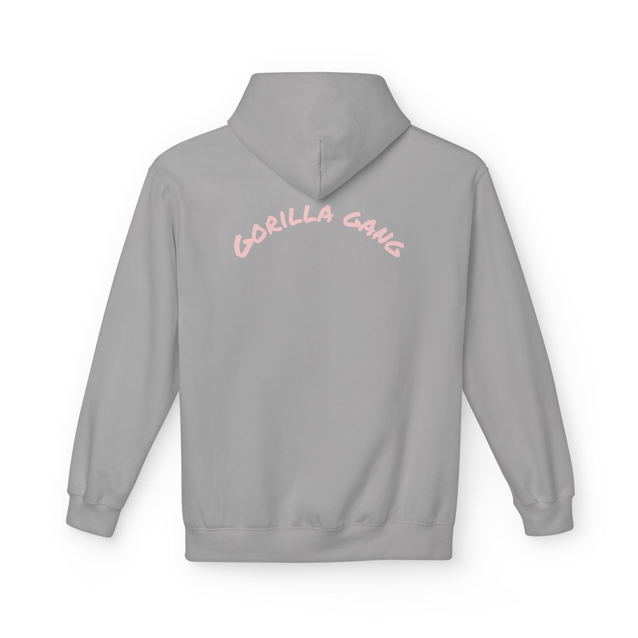 Cute Pink Gorilla Hoodie — "Gorilla Gang" Graphic Pullover