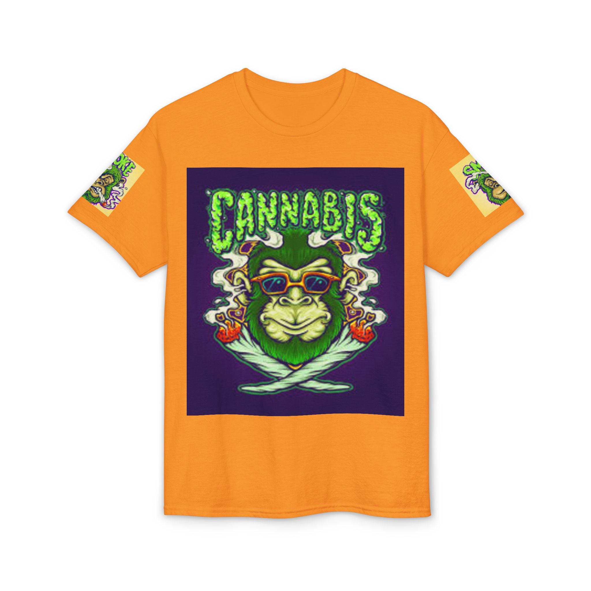 Cannabis Monkey T-Shirt — Retro Smoky Gorilla Graphic Tee