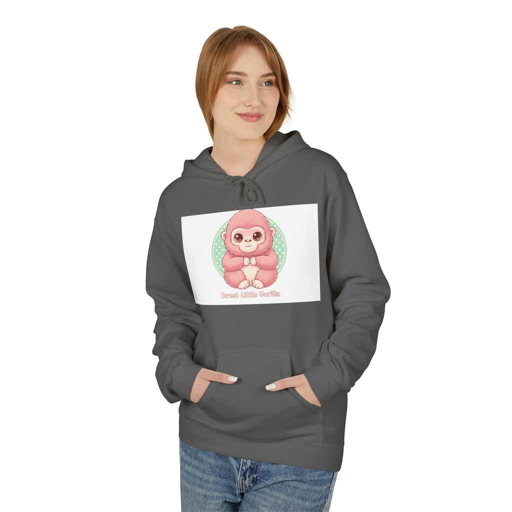 Cute Pink Gorilla Hoodie — "Gorilla Gang" Graphic Pullover