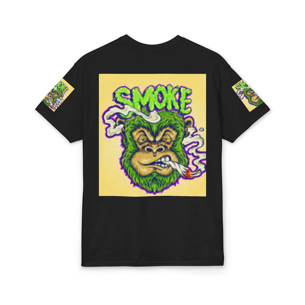 Cannabis Monkey T-Shirt — Retro Smoky Gorilla Graphic Tee