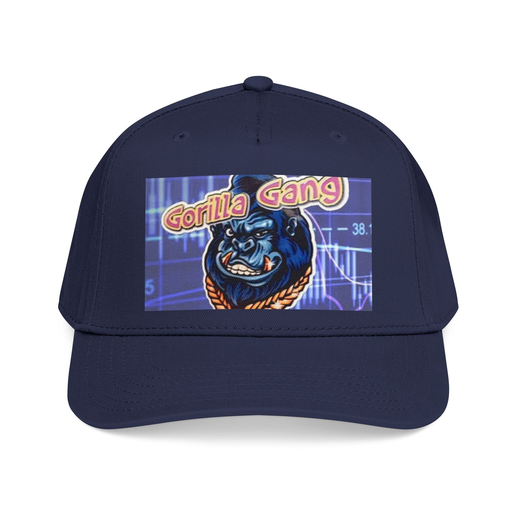 Gorilla Gang Trucker Cap — Retro Stock Market Ape Graphic Baseball Hat