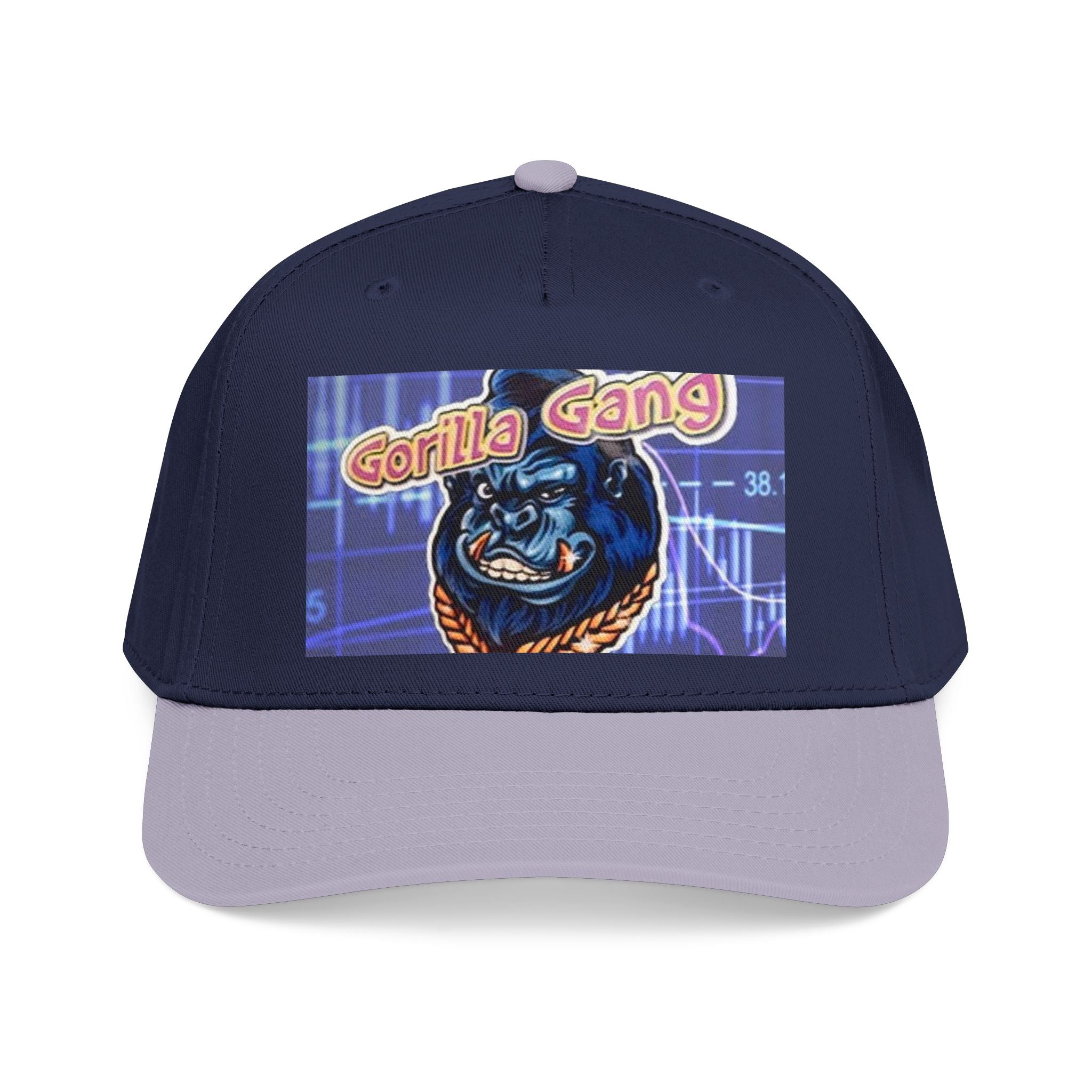 Gorilla Gang Trucker Cap — Retro Stock Market Ape Graphic Baseball Hat