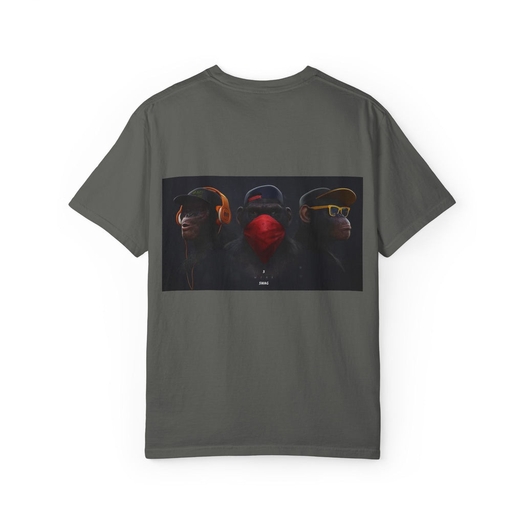 Triple Monkey Portrait T-Shirt — Stylish Primate Graphic Tee