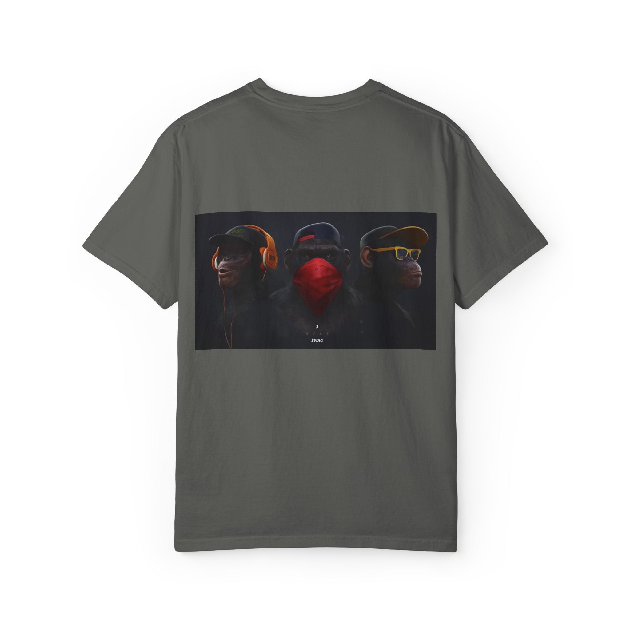 Triple Monkey Portrait T-Shirt — Stylish Primate Graphic Tee