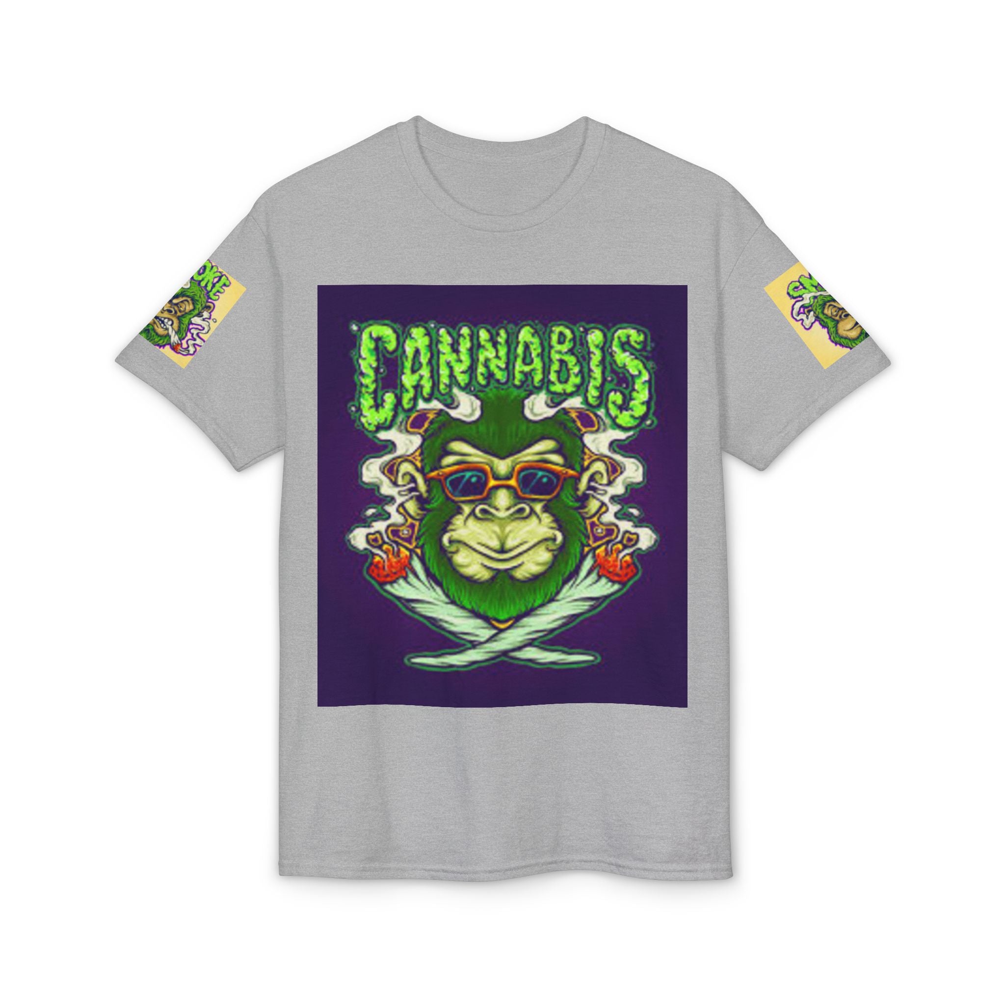 Cannabis Monkey T-Shirt — Retro Smoky Gorilla Graphic Tee
