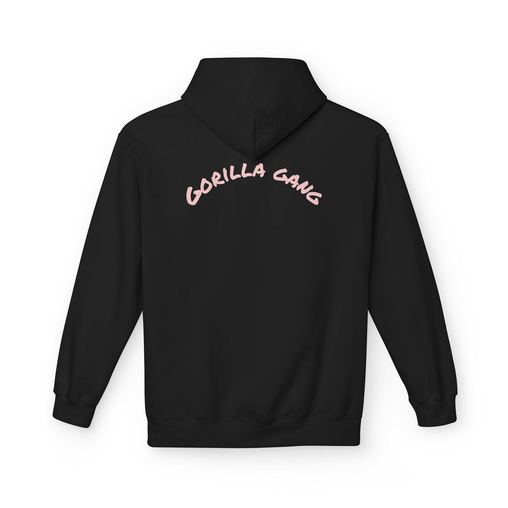 Cute Pink Gorilla Hoodie — "Gorilla Gang" Graphic Pullover