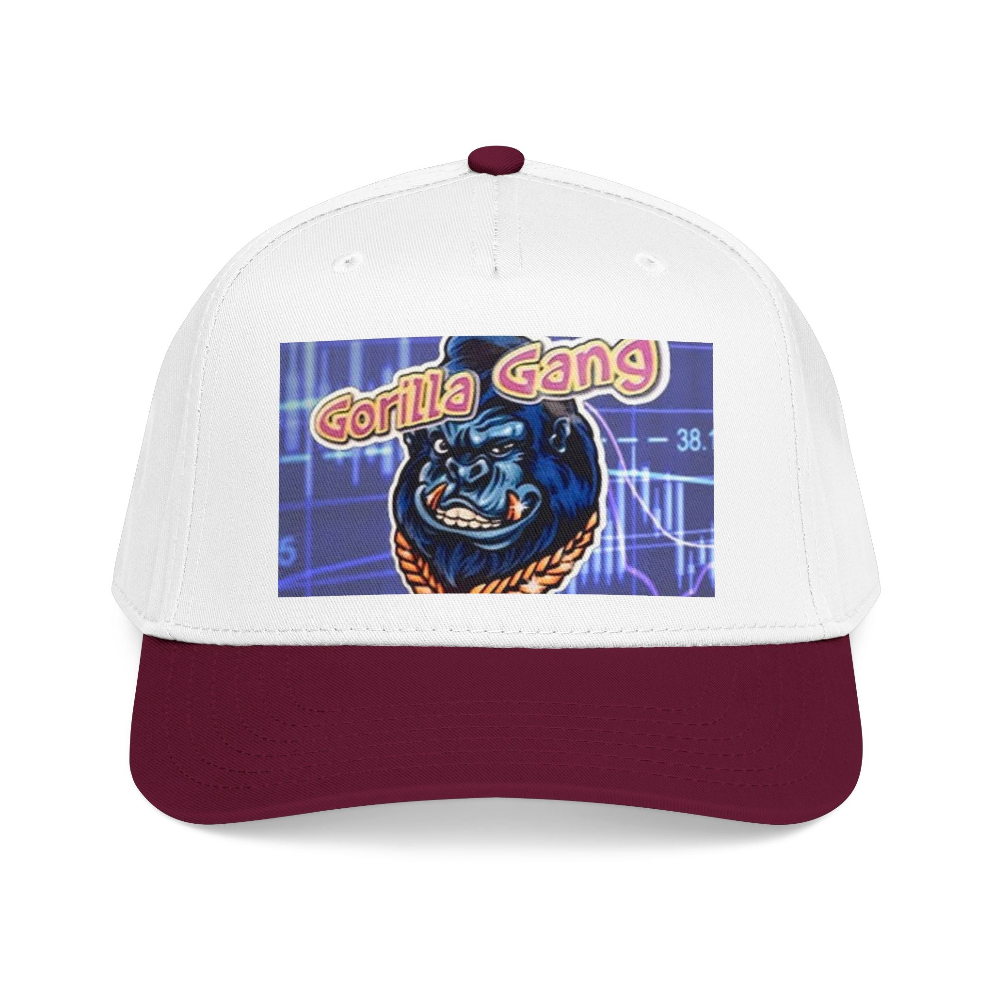 Gorilla Gang Trucker Cap — Retro Stock Market Ape Graphic Baseball Hat