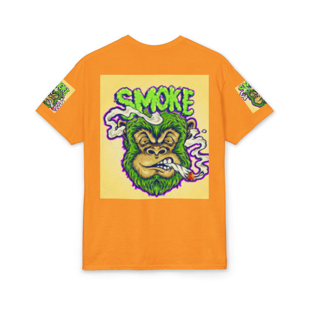 Cannabis Monkey T-Shirt — Retro Smoky Gorilla Graphic Tee