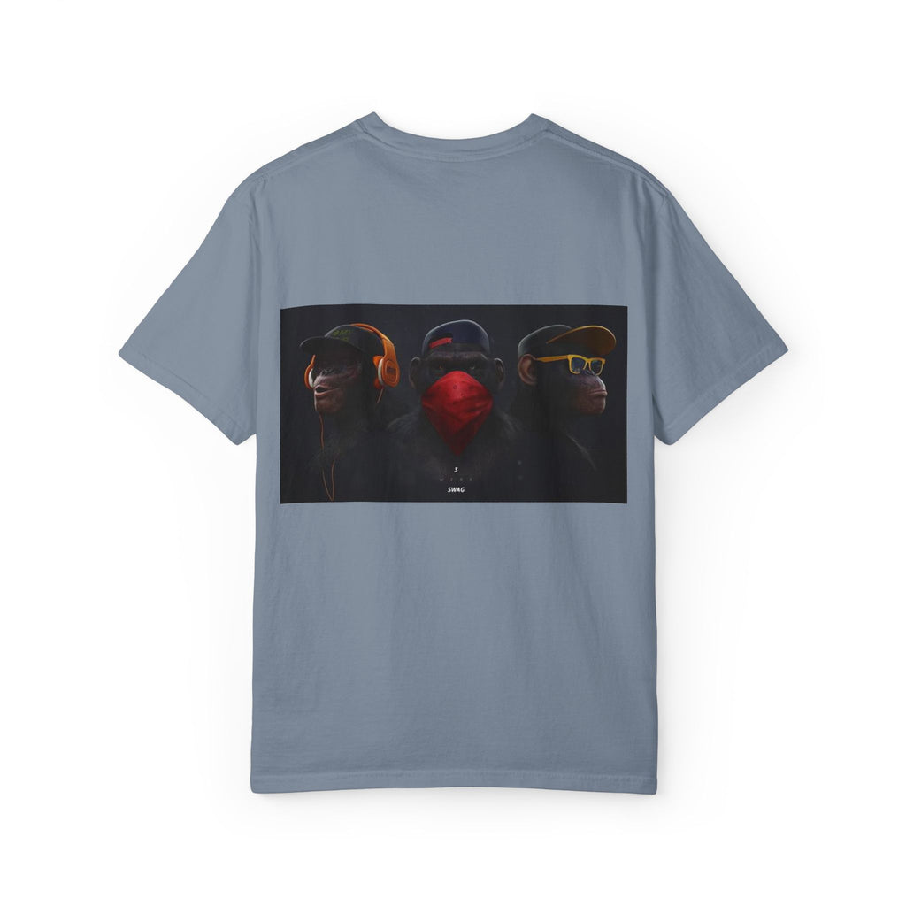 Triple Monkey Portrait T-Shirt — Stylish Primate Graphic Tee
