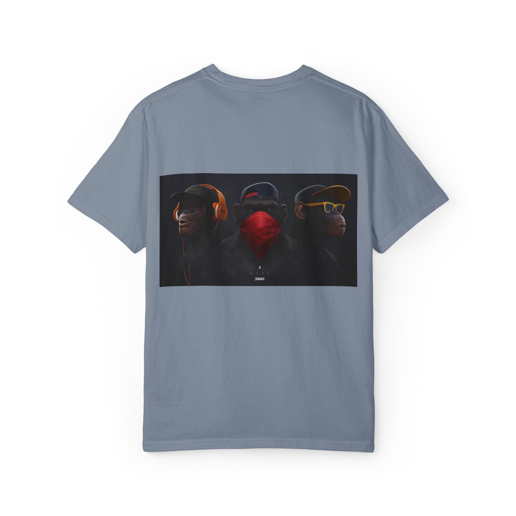 Triple Monkey Portrait T-Shirt — Stylish Primate Graphic Tee