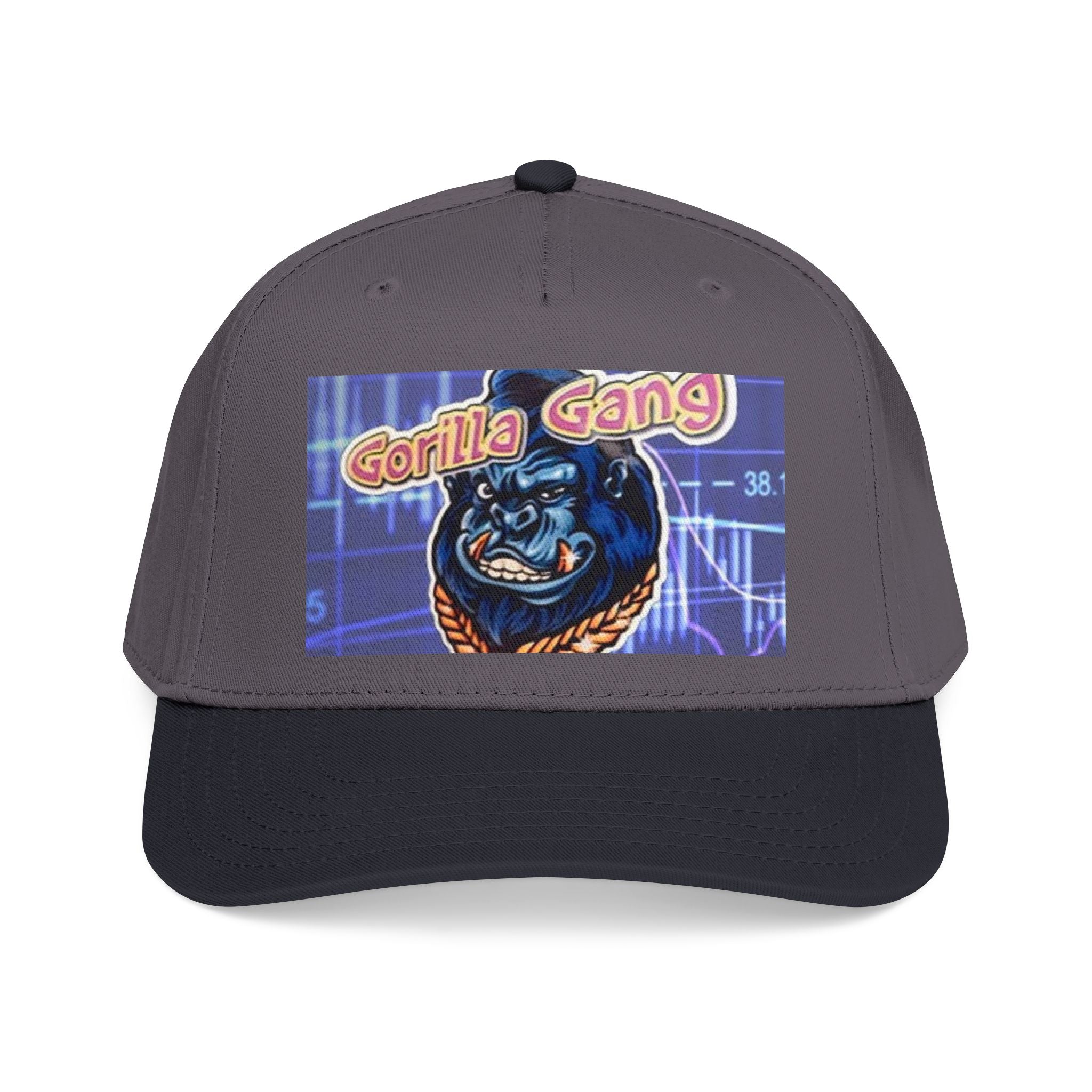 Gorilla Gang Trucker Cap — Retro Stock Market Ape Graphic Baseball Hat