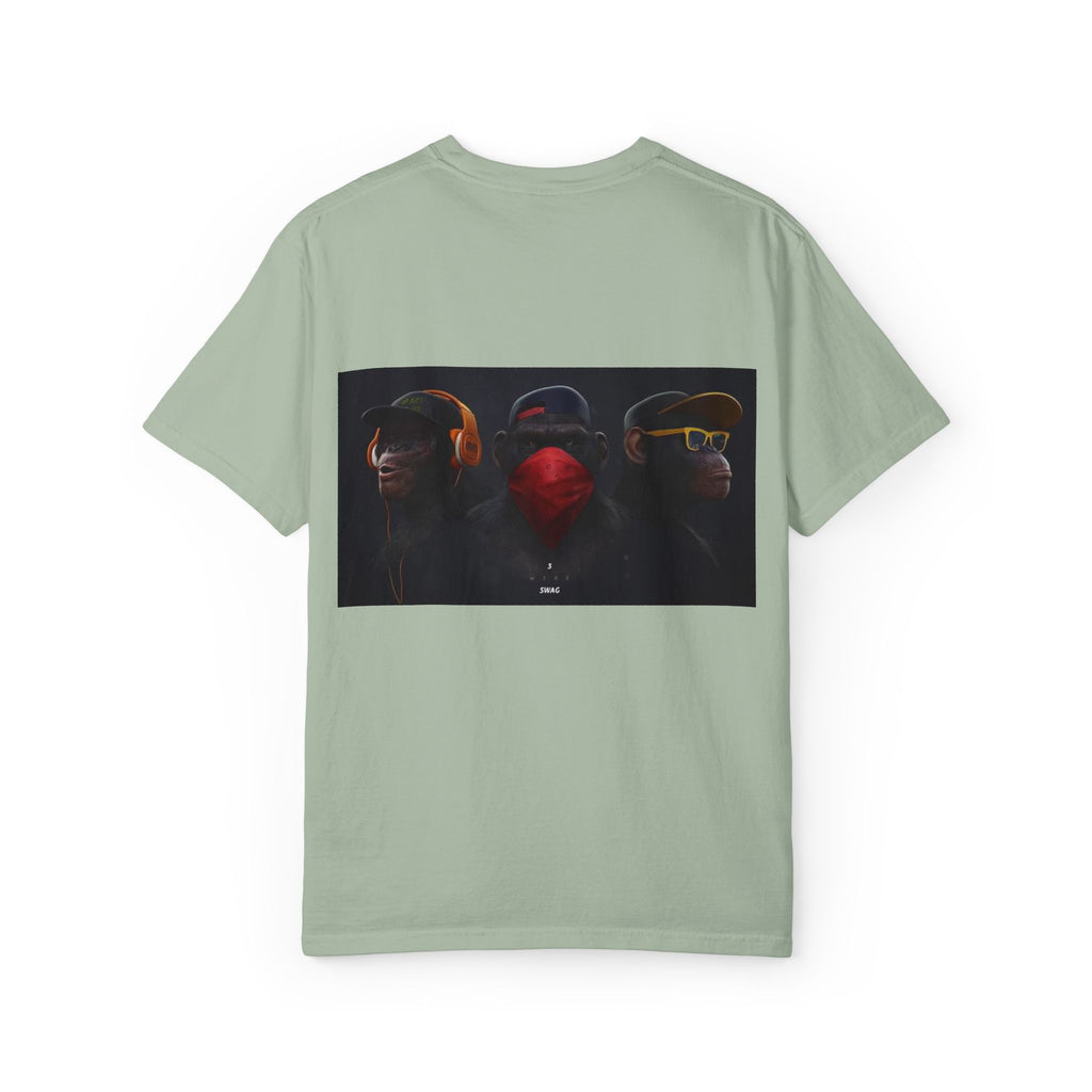 Triple Monkey Portrait T-Shirt — Stylish Primate Graphic Tee