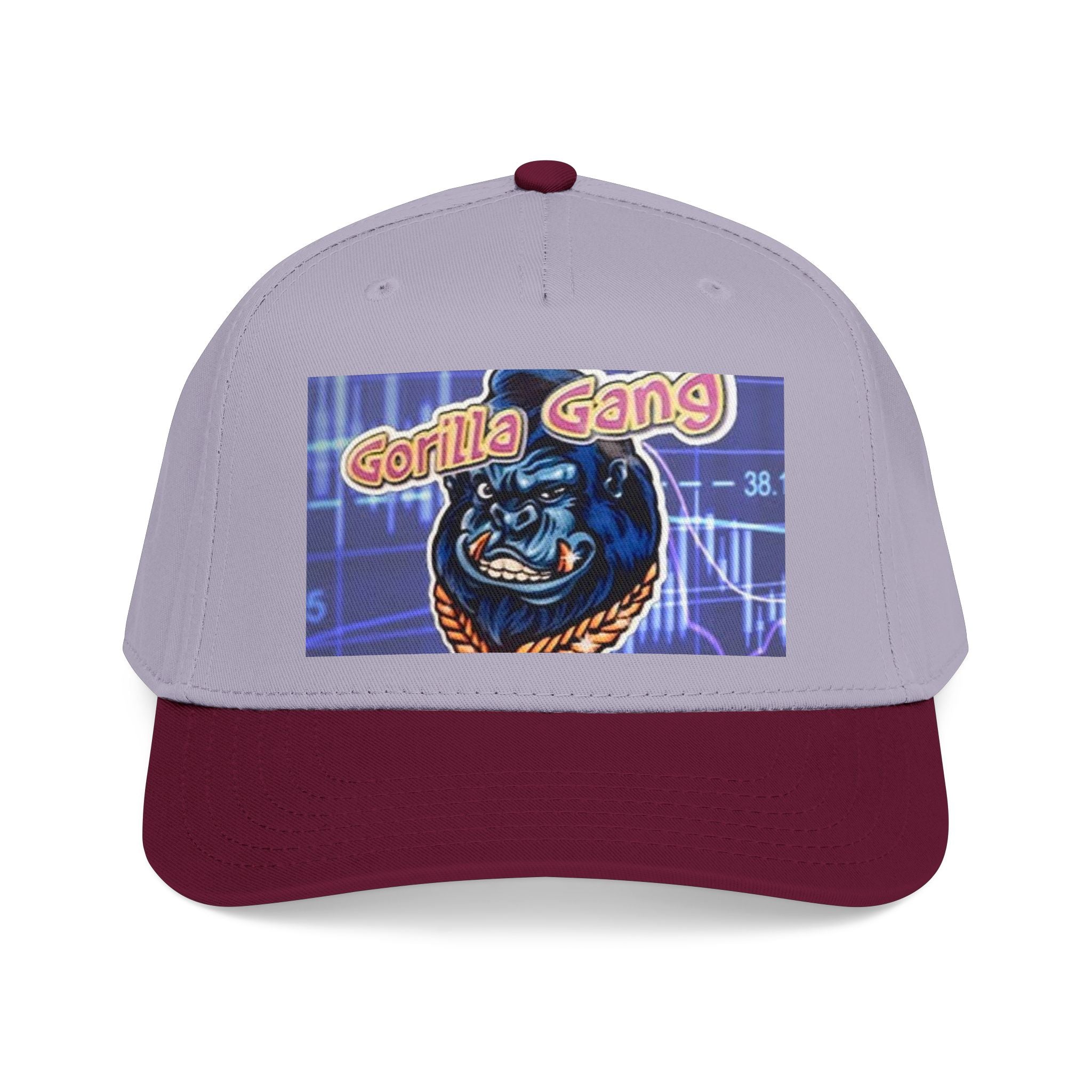 Gorilla Gang Trucker Cap — Retro Stock Market Ape Graphic Baseball Hat