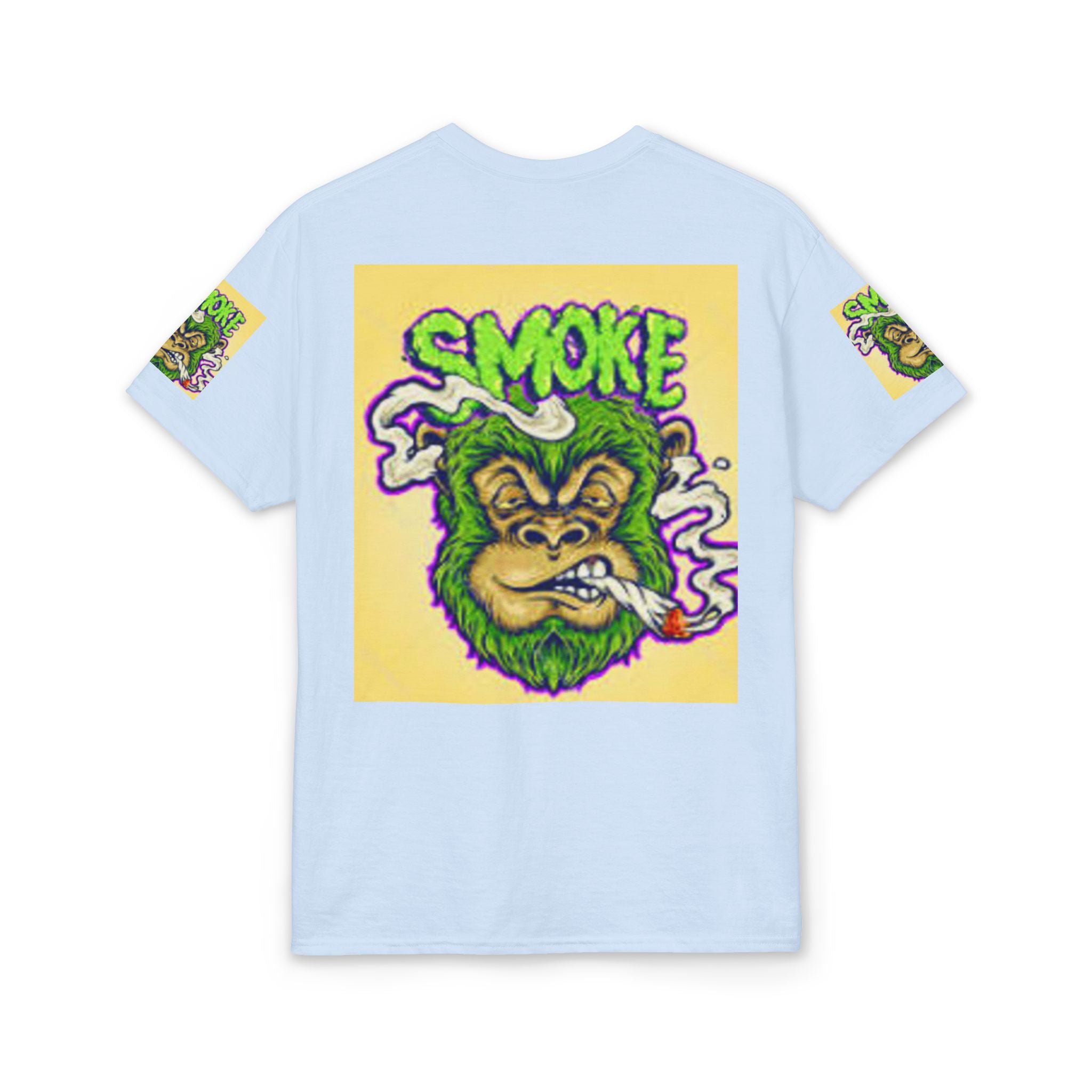 Cannabis Monkey T-Shirt — Retro Smoky Gorilla Graphic Tee