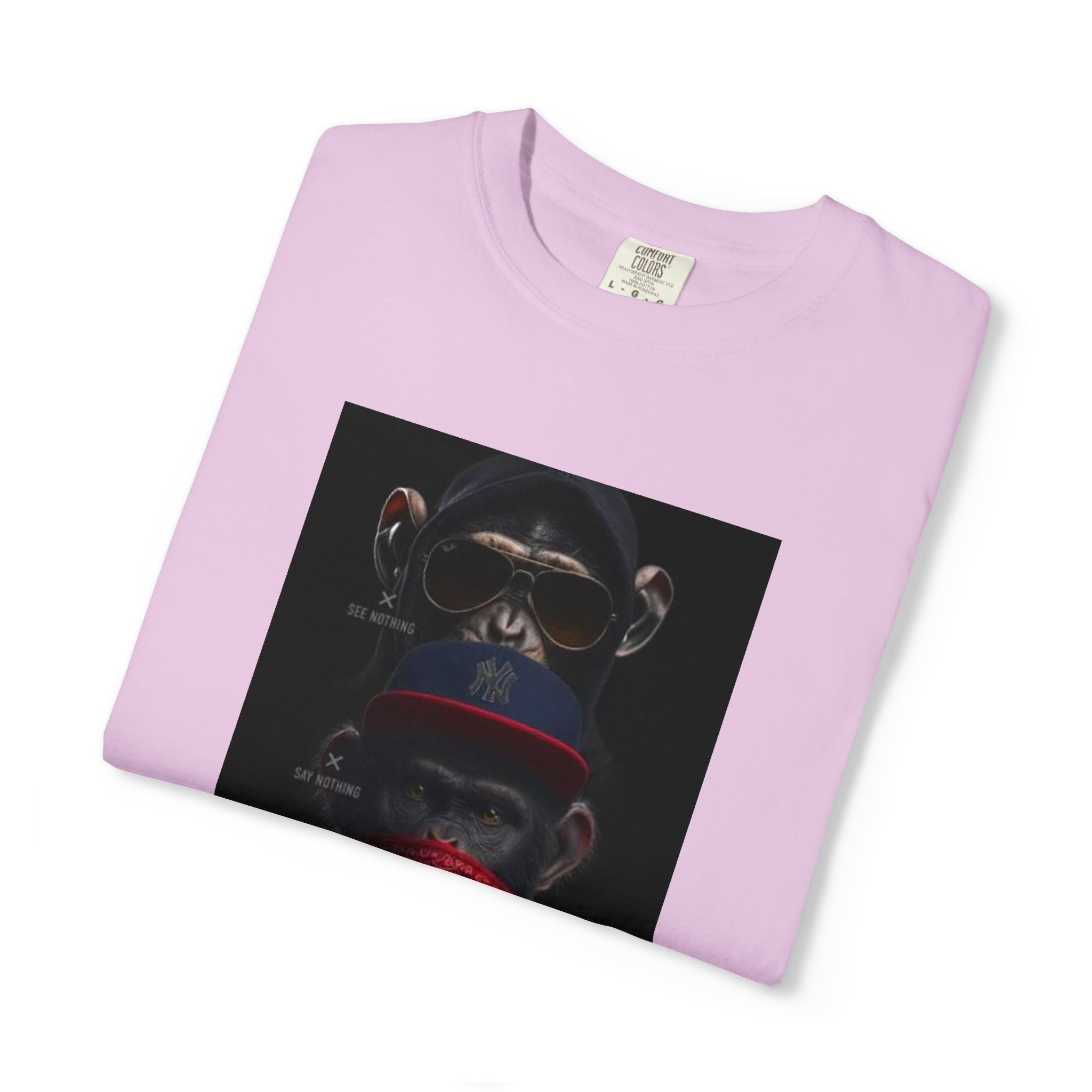 Triple Monkey Portrait T-Shirt — Stylish Primate Graphic Tee