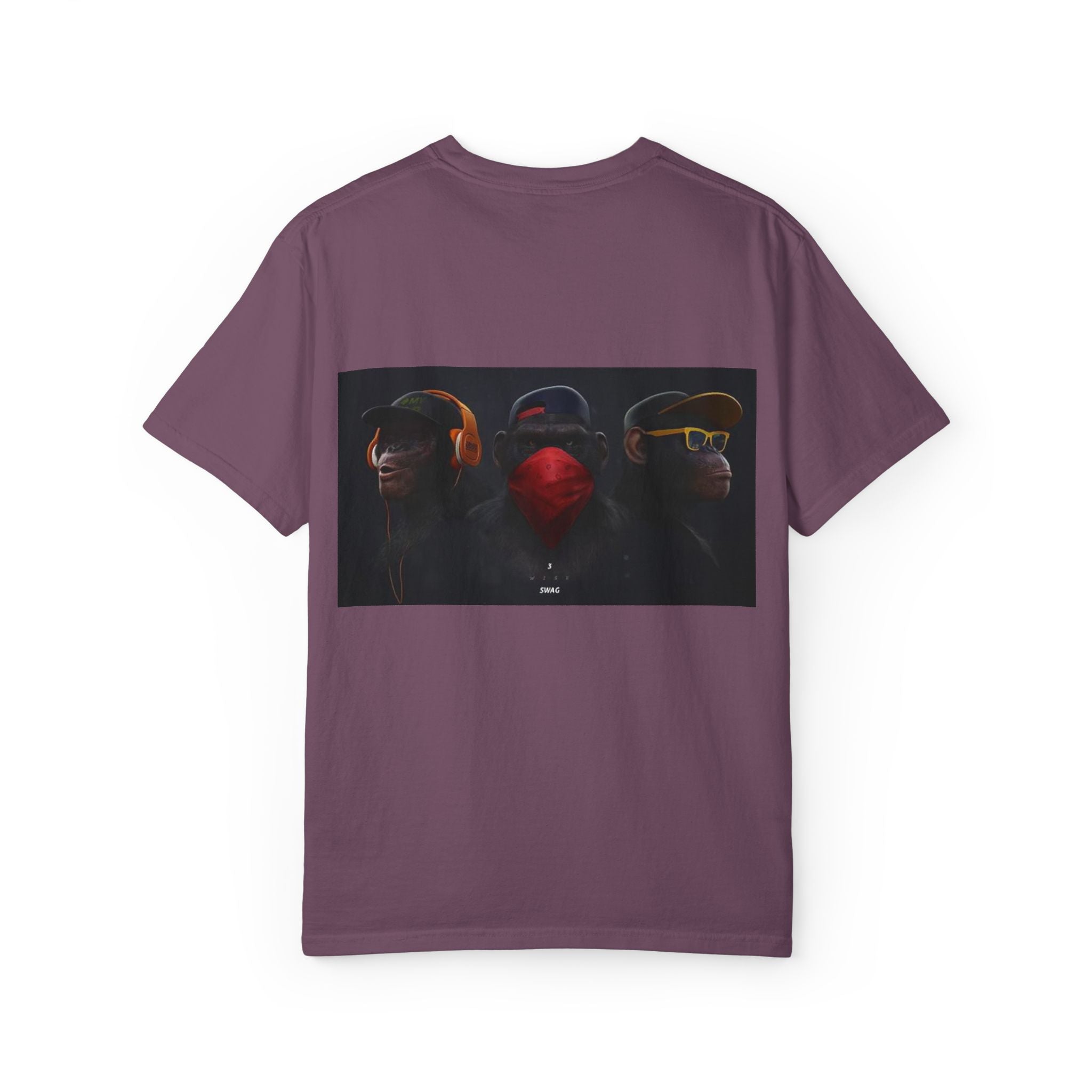 Triple Monkey Portrait T-Shirt — Stylish Primate Graphic Tee