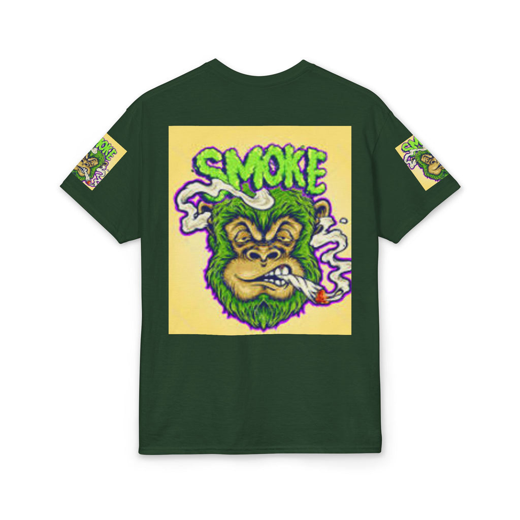 Cannabis Monkey T-Shirt — Retro Smoky Gorilla Graphic Tee