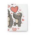 Gorilla Love Hardcover Journal — Cute Mom & Baby Gorillas with Hearts