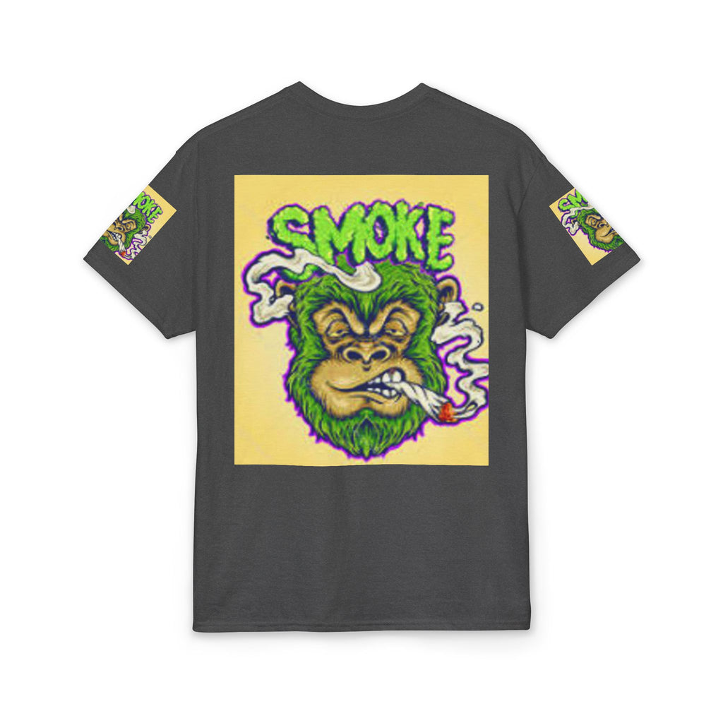 Cannabis Monkey T-Shirt — Retro Smoky Gorilla Graphic Tee