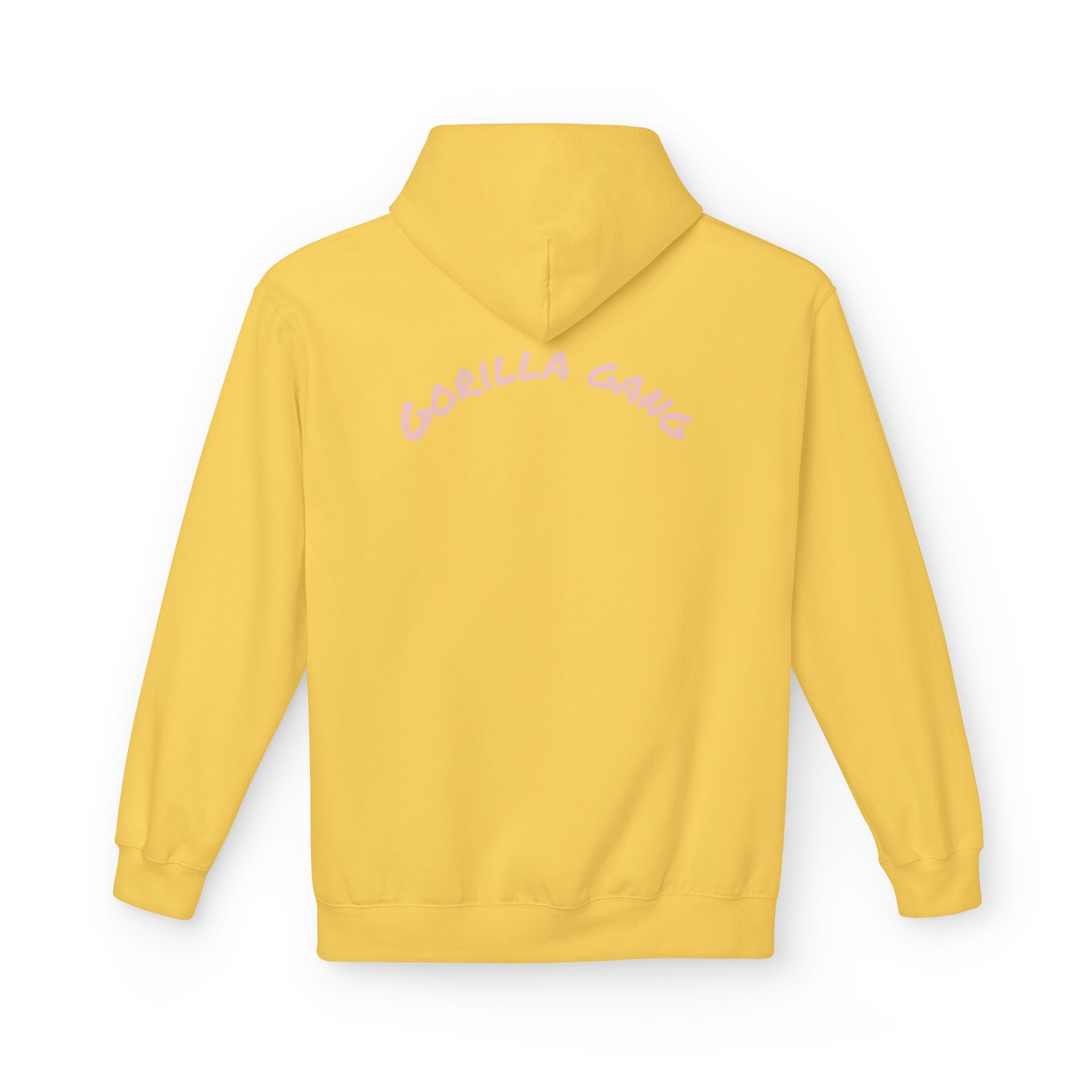 Cute Pink Gorilla Hoodie — "Gorilla Gang" Graphic Pullover