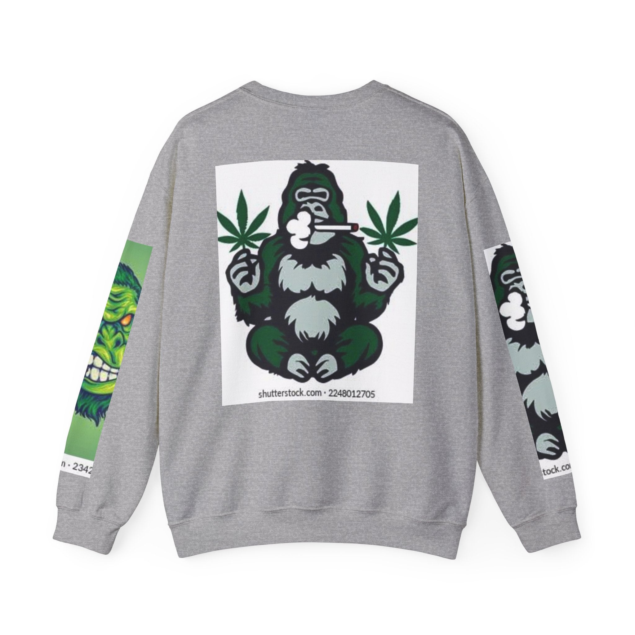 Gorilla Smoke Crewneck Sweatshirt — Green Monster Graphic
