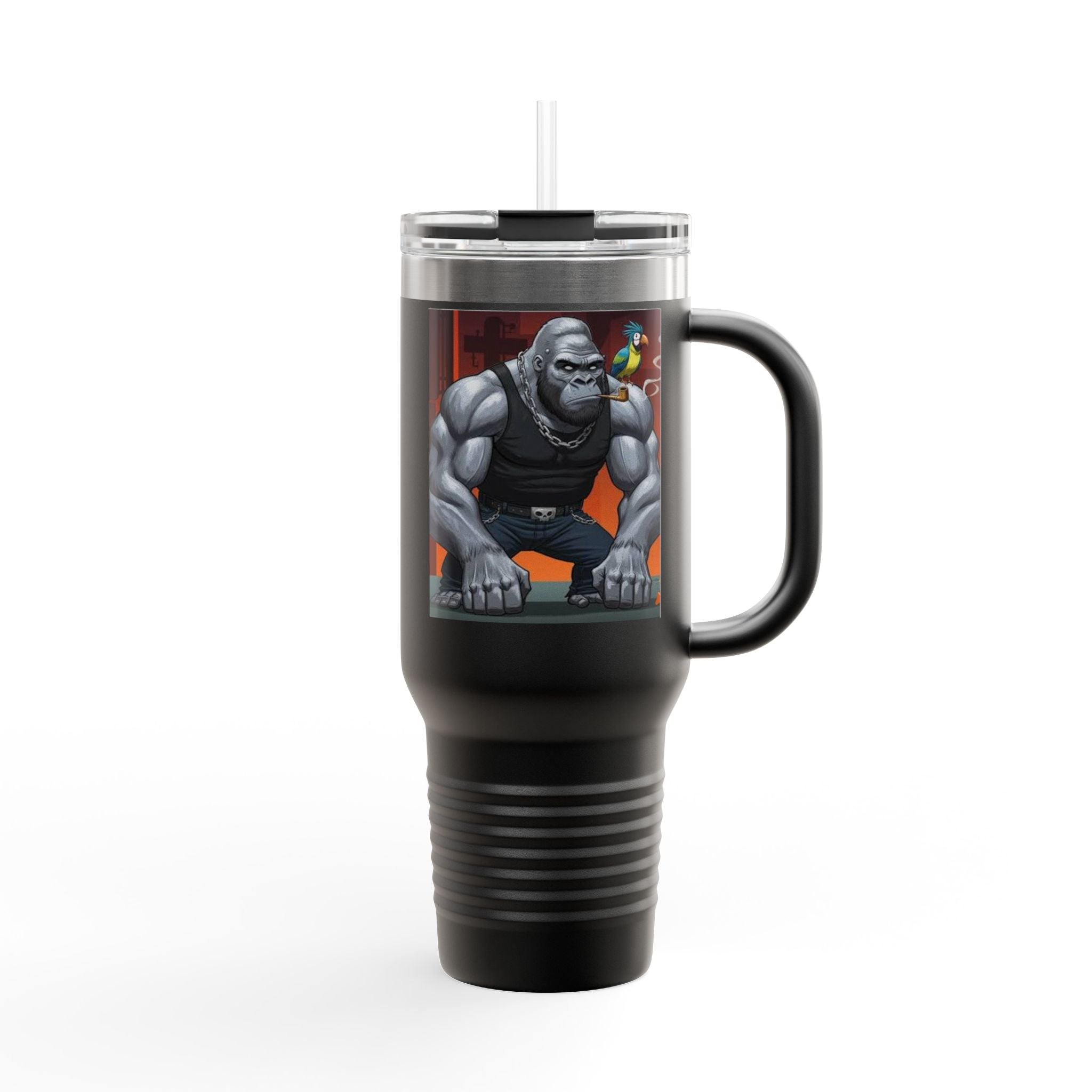 40oz Insulated Travel Mug — Tough Gorilla Graphic Thermal Tumbler