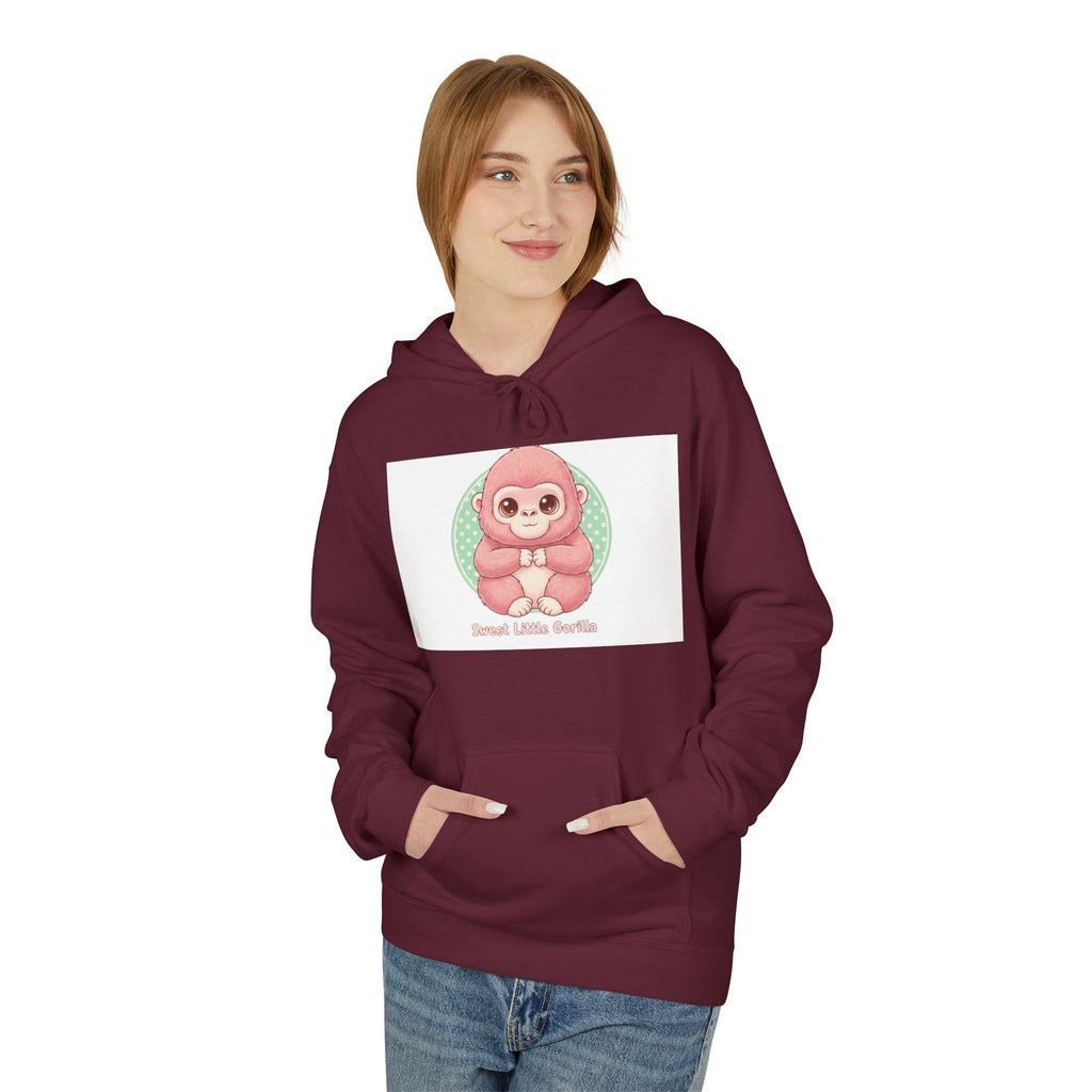 Cute Pink Gorilla Hoodie — "Gorilla Gang" Graphic Pullover