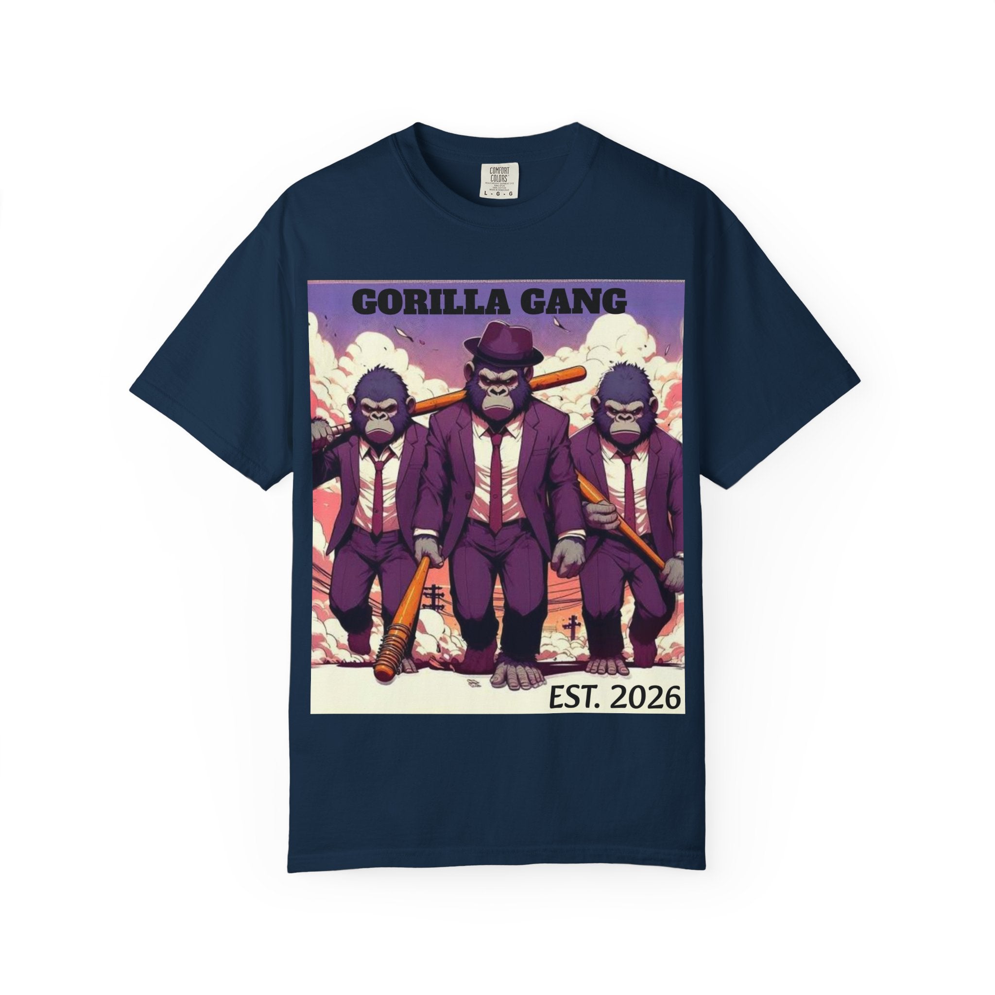 Gorilla Gangsters Graphic T-Shirt — Vintage Mob Ape Illustration