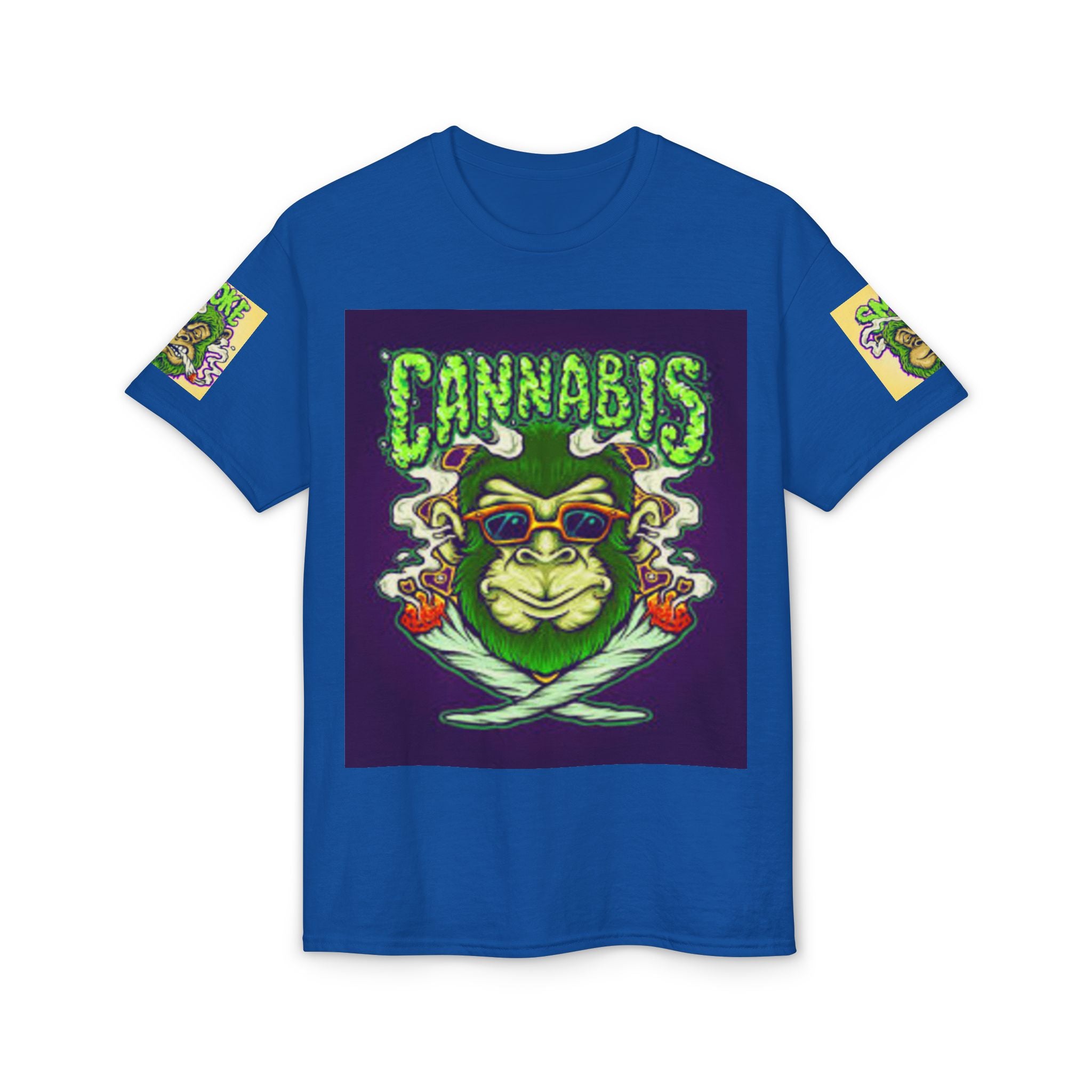 Cannabis Monkey T-Shirt — Retro Smoky Gorilla Graphic Tee