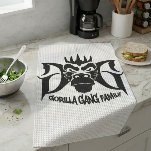Gorilla Gang Family Waffle Weave Kitchen Towel