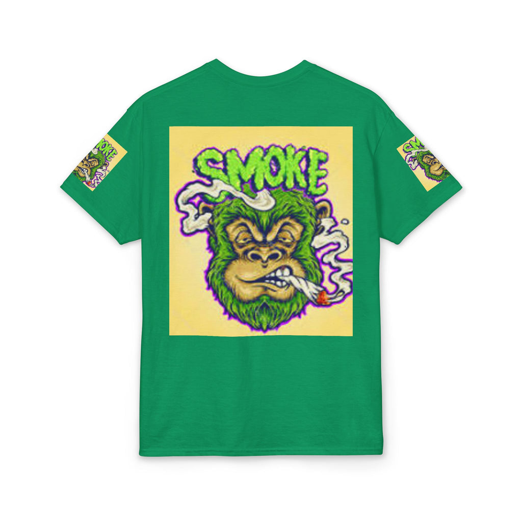 Cannabis Monkey T-Shirt — Retro Smoky Gorilla Graphic Tee