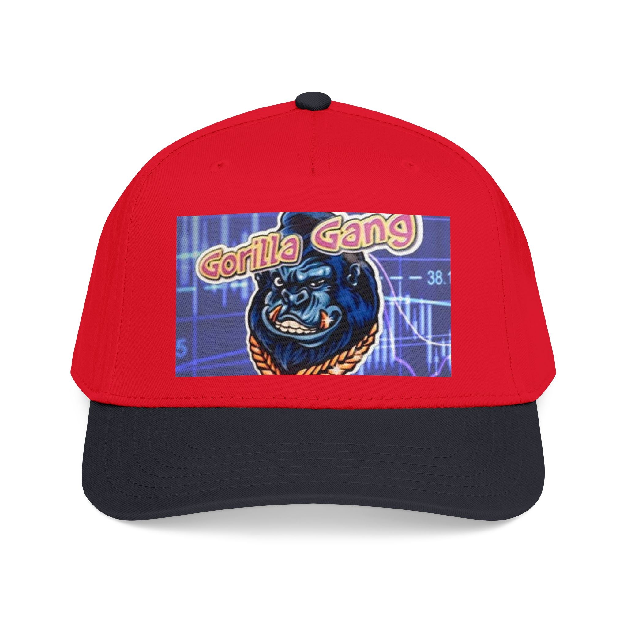 Gorilla Gang Trucker Cap — Retro Stock Market Ape Graphic Baseball Hat