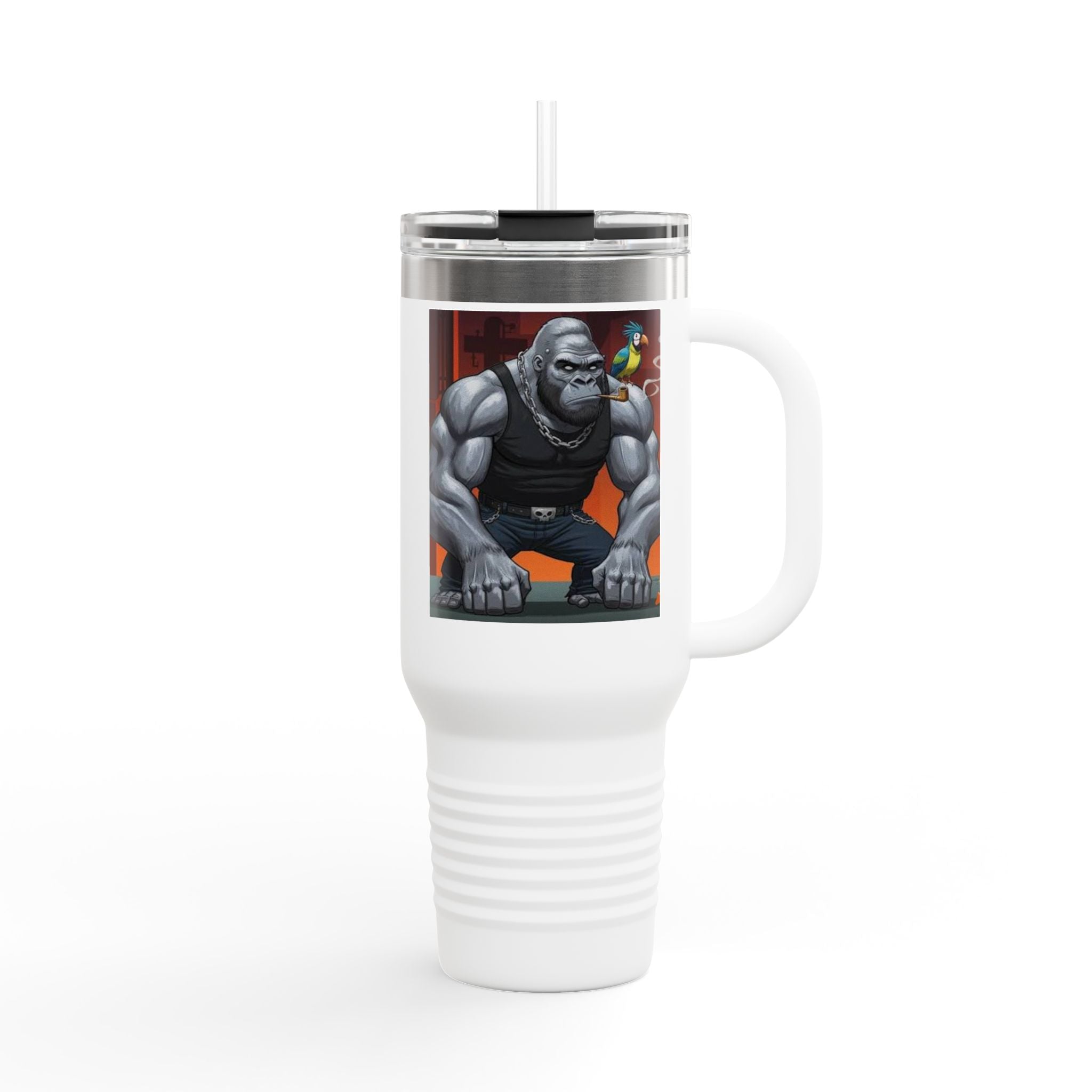 40oz Insulated Travel Mug — Tough Gorilla Graphic Thermal Tumbler