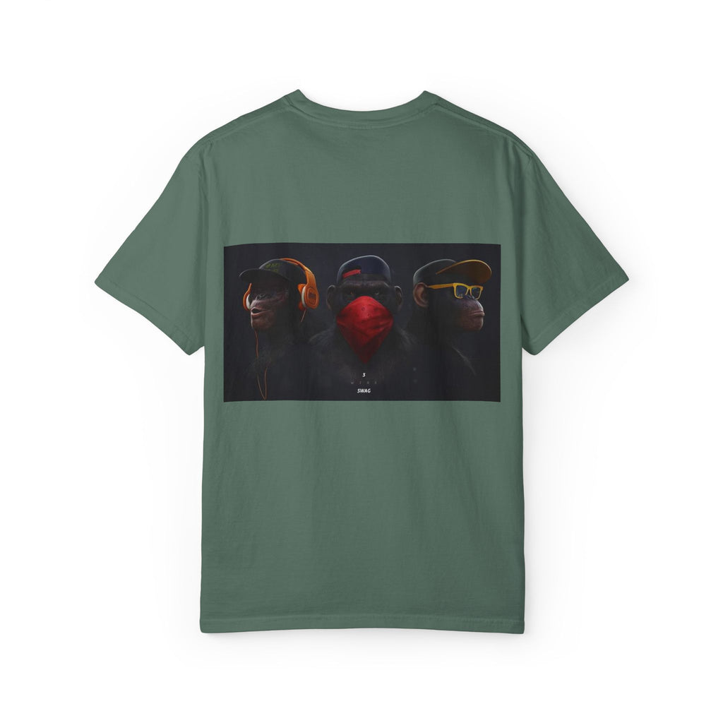 Triple Monkey Portrait T-Shirt — Stylish Primate Graphic Tee