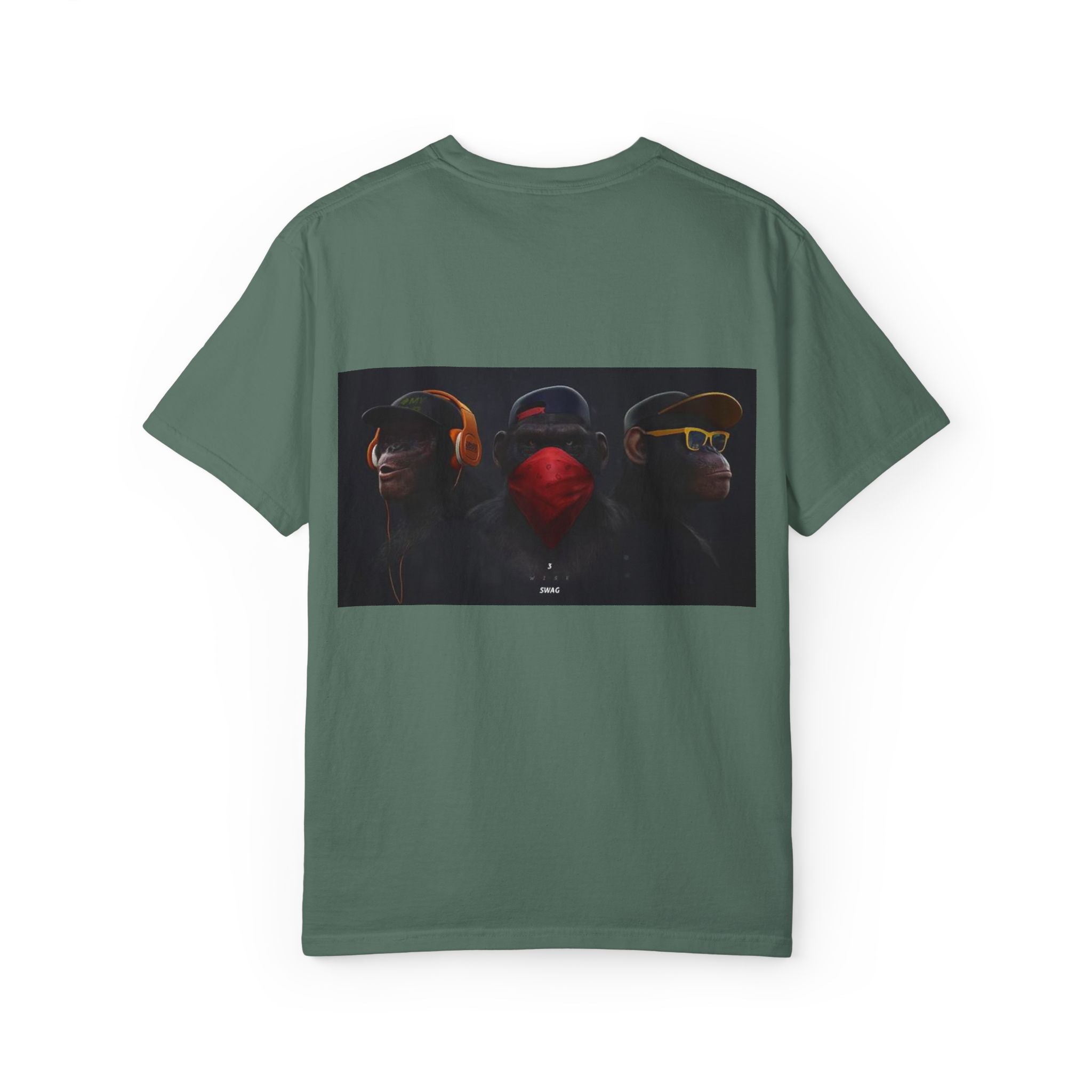 Triple Monkey Portrait T-Shirt — Stylish Primate Graphic Tee